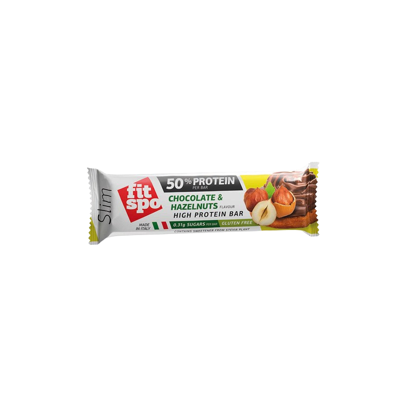 FITSPO BARRE PROTEIN CHOCO NOISETTE 50G 12/BOÎTE