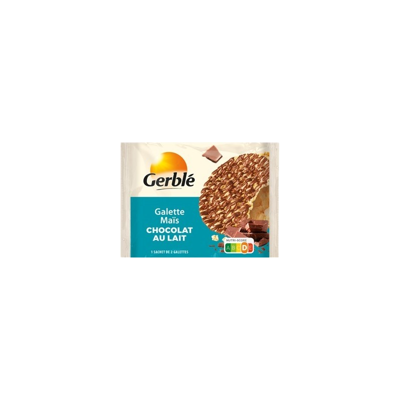 GALETTE MAÏS CHOCOLAT AU LAIT GERBLE 31G 28/BOÎTE