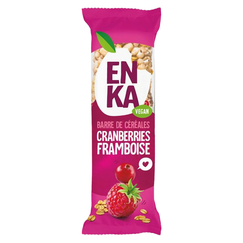 BARRE ENKA CRANBERRIES FRAMBOISE 20/BOÎTE