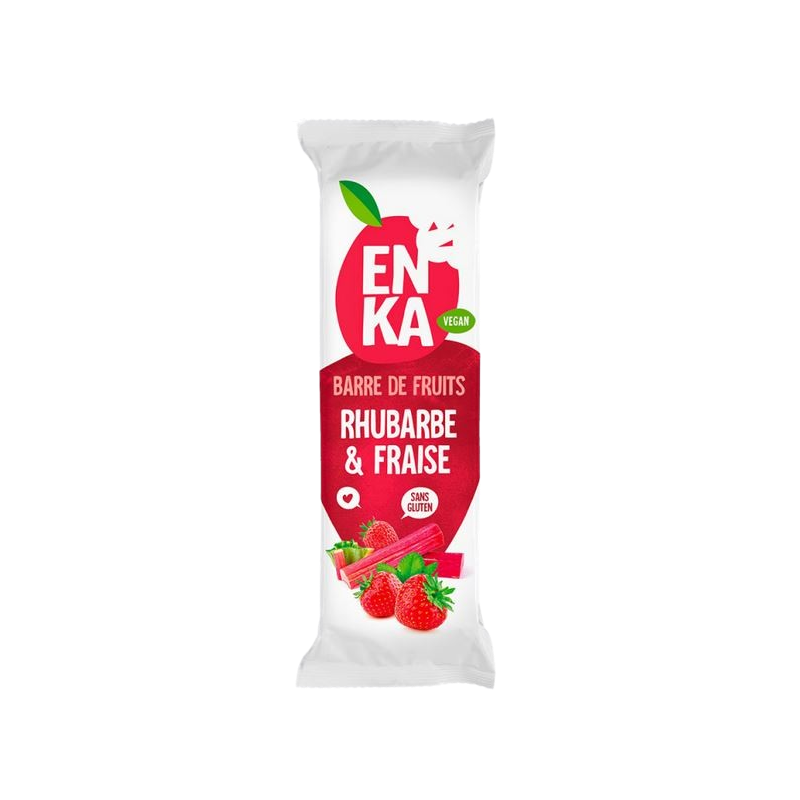 BARRE FRUITS ENKA RHUBARBE FRAISE 24/BOÎTE