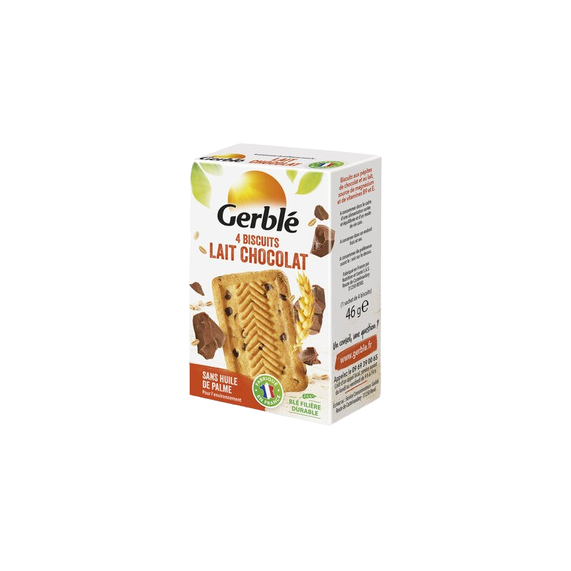 BISCUIT GERBLE LAIT CHOCO 46G 18/BOÎTE