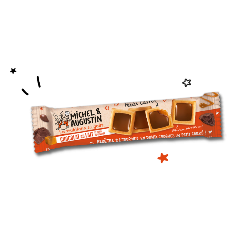 MICHEL & AUGUSTIN CARRES CHOCO CARAMEL 18/BOÎTE