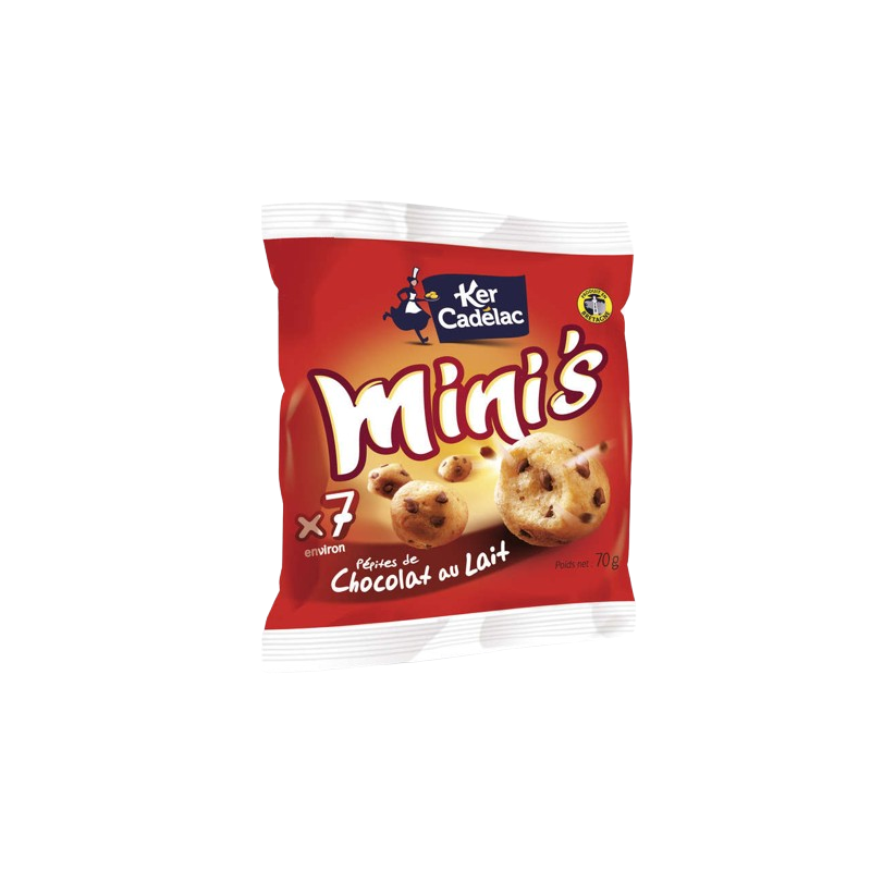MINI'S PEPITES CHOCOLAT 70G KER CADELAC 24/BOÎTE