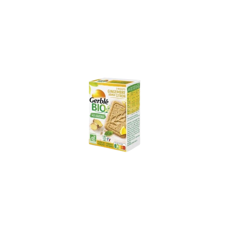 BISCUITS GERBLE GINBEMBRE CITRON 33G 18/BOÎTE