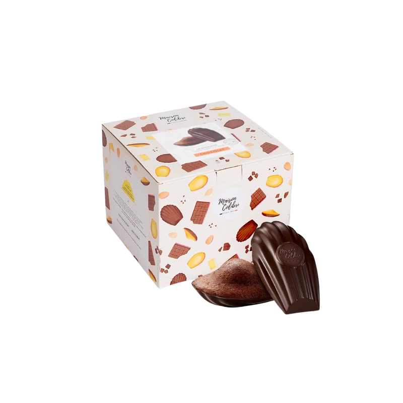 BOITE DISTRIBUTRICE COLIBRI  MADELEINE CHOCOLAT COQUE CHOCO NOIR 30 UNITÉS