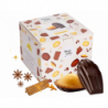 BOITE DISTRIBUTRICE COLIBRI MADELEINE EPICES NOEL COQUE CHOCO NOIR 30 UNITÉS
