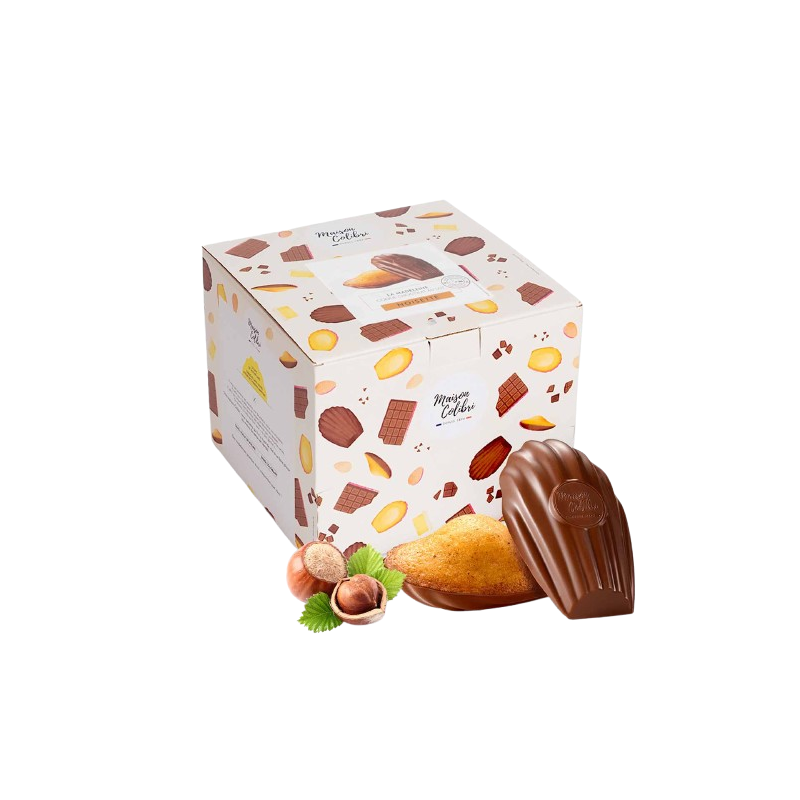 BOITE DISTRIBUTRICE COLIBRI MADELEINE NOISETTE COQUE CHOCO LAIT 30 UNITÉS