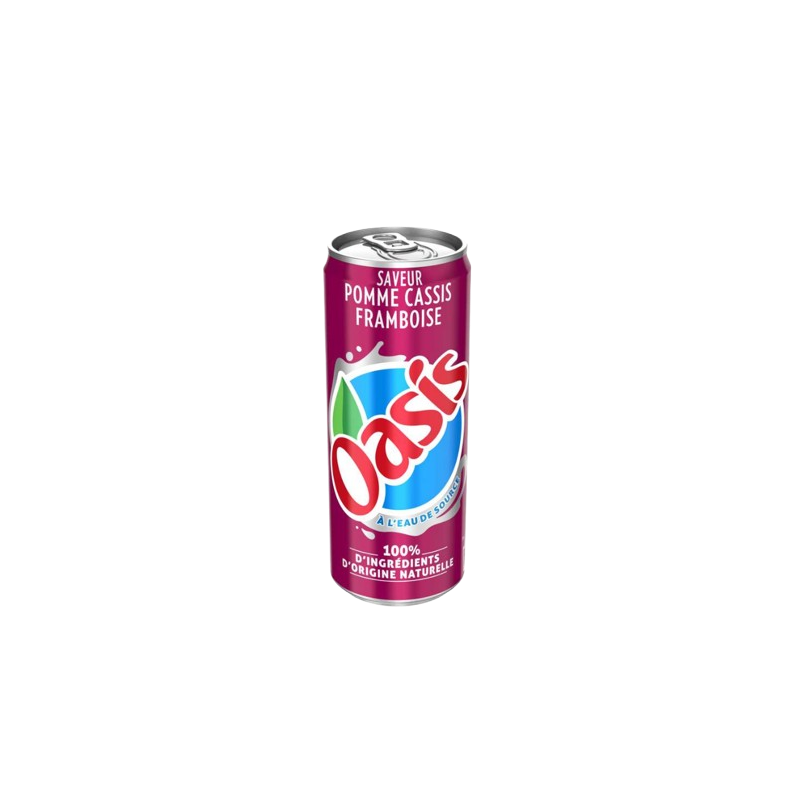 OASIS POMME CASSIS 33 CL 24 CANETTES