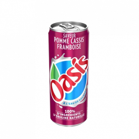 OASIS POMME CASSIS 33 CL 24 CANETTES