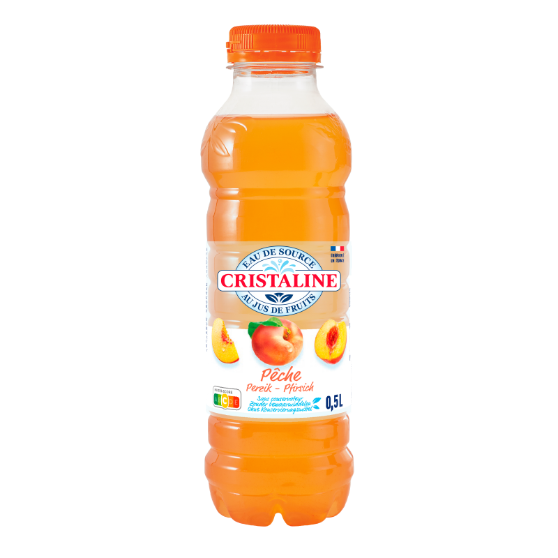 CRISTALINE PECHE PET 50 CL 24 BOUTEILLES